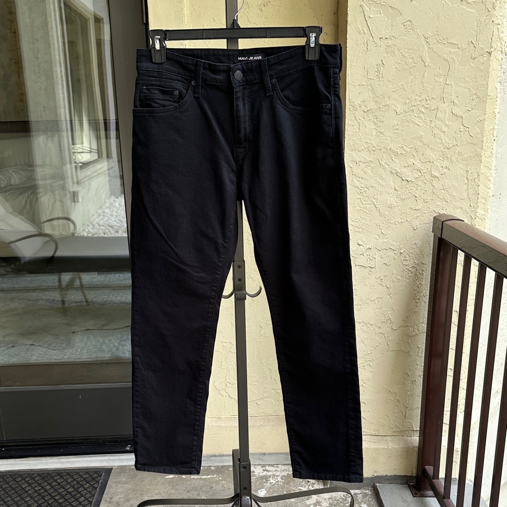 MAVI Marcus Men's Slim Straight Jeans, 32/30, Black